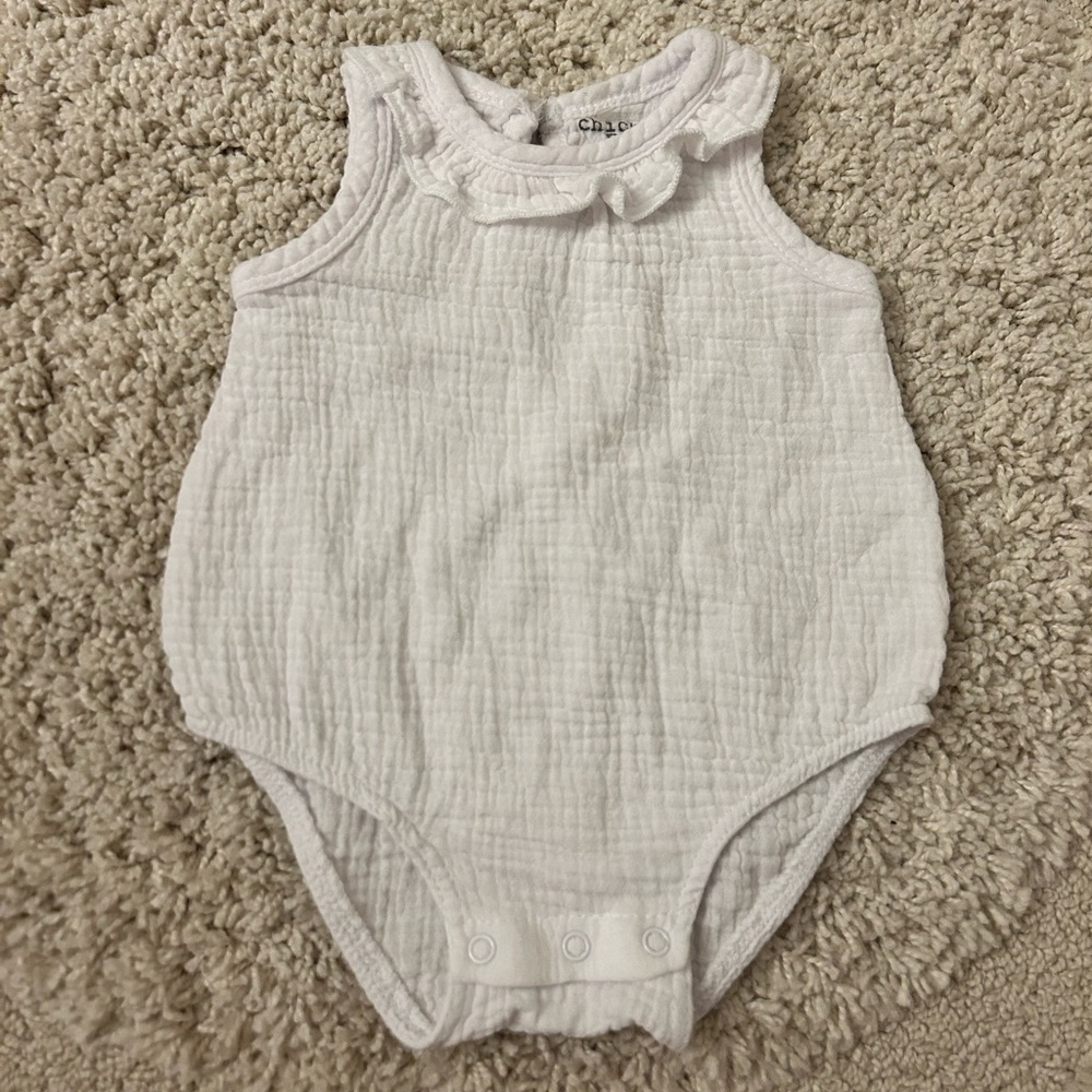 Chickpea 3-6m tank onesie